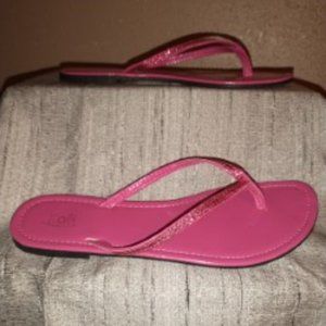 FLIP FLOP, SPARKLE,SANDLE,PINK,LIKE NEW